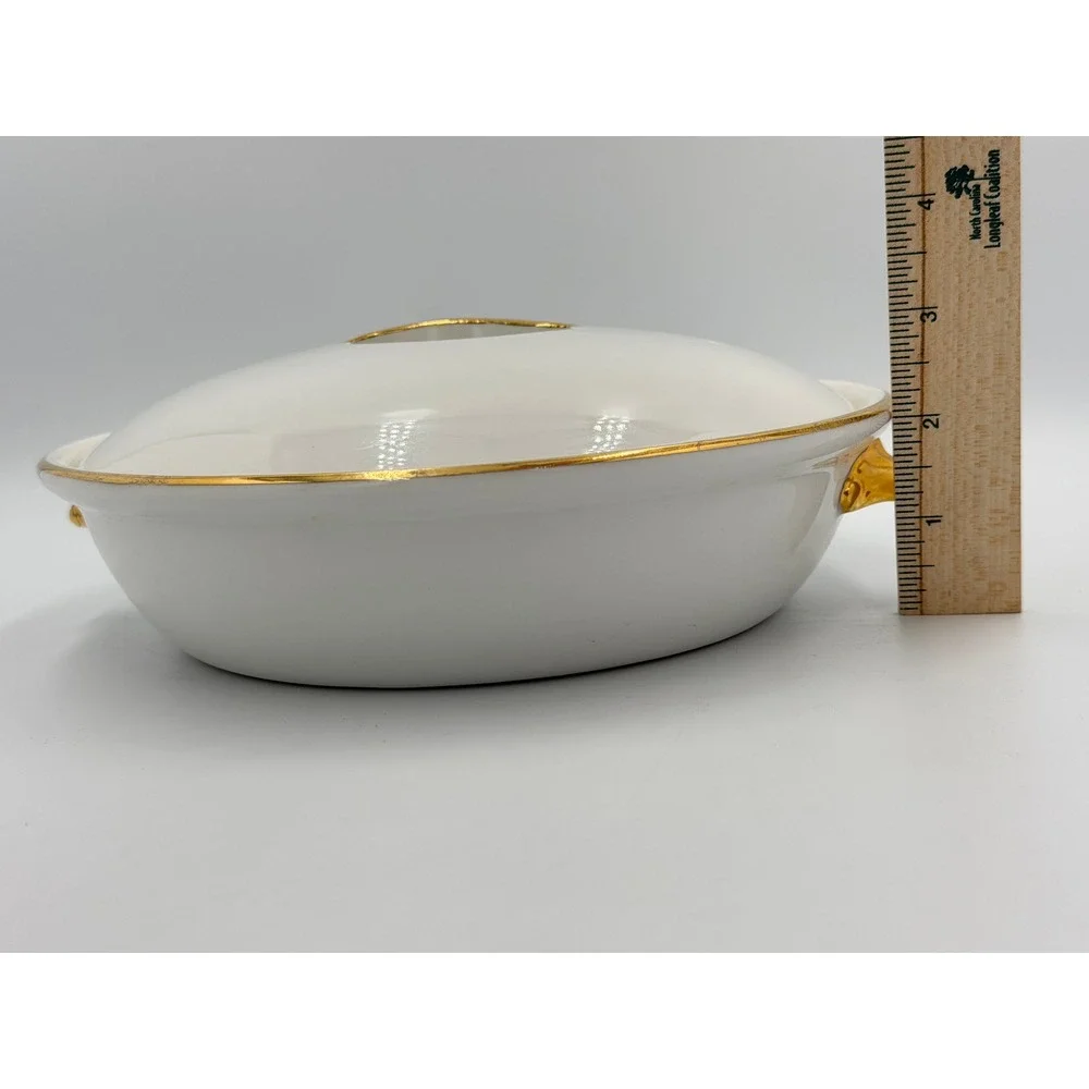 Royal‎ Worcester Evesham Gold Covered Casserole Dish Shape 22 Size 3